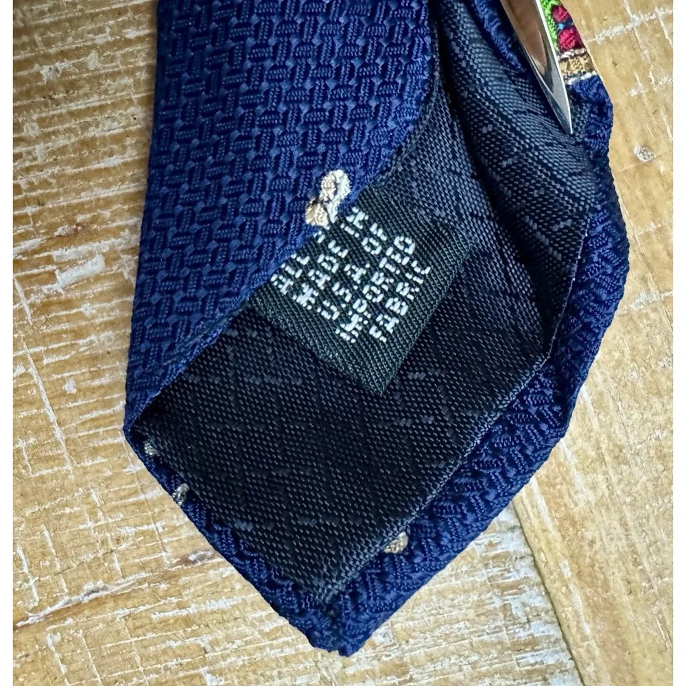 Hathaway Golf Bags Sports Vintage Design 100% Silk Neck Tie Navy/Multicolor